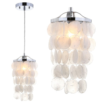 Cayla 7" Seashell LED Pendant Pendant - JONATHAN Y